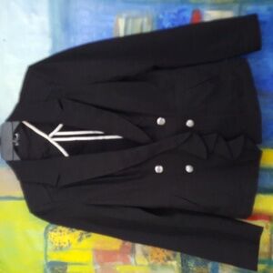 White House Black Market vintage ruffle front blazer size 10